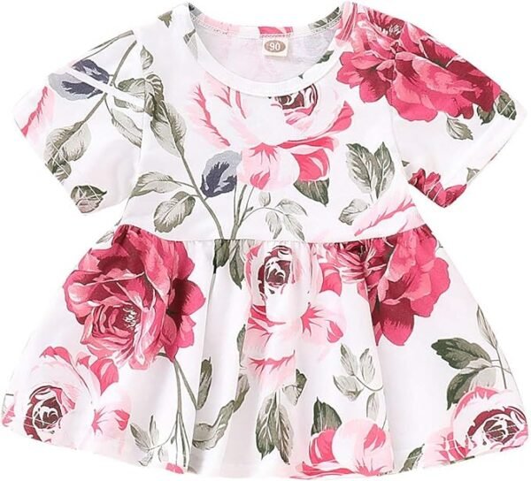 Cute Baby Girl Floral CARETOO Girls Clothes Outfits - Image 2