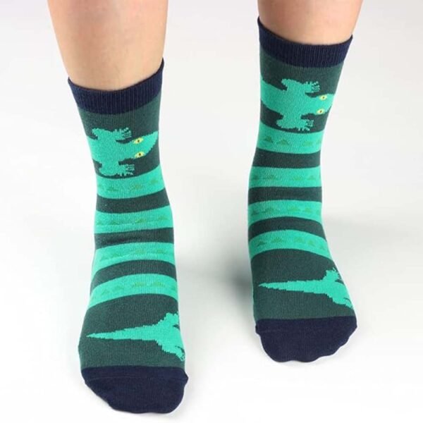 Kids Boys Fun Novelty Socks - Colorful Shark Robot Dinosaur Design - Image 3