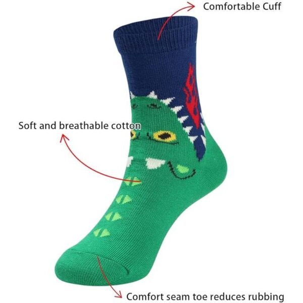 Colorful Cotton Day Kids Boys Novelty Socks - Image 3