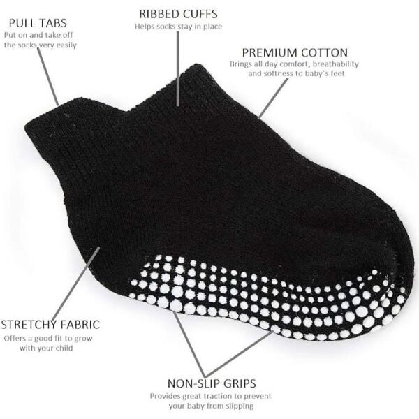 Zaples Baby Non Slip Grip Ankle Socks - Image 2