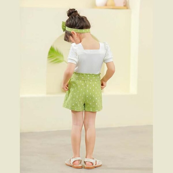 Toddler Girls Summer Short Set 3pcs - Image 4