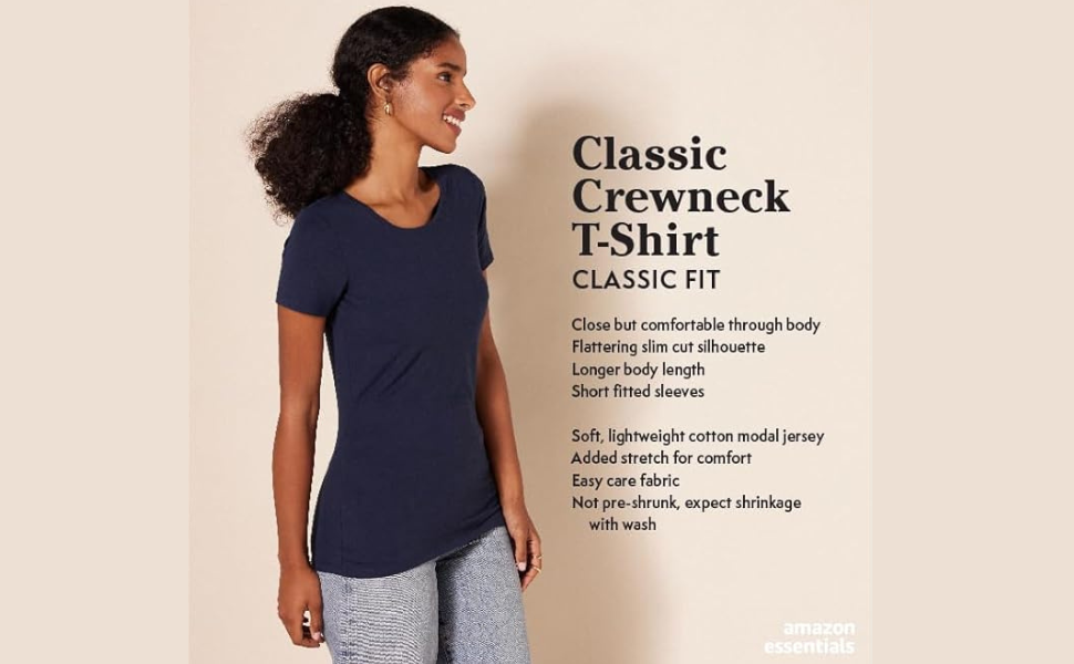 Women's Classic-Fit Short-Sleeve Crewneck T-Shirt 