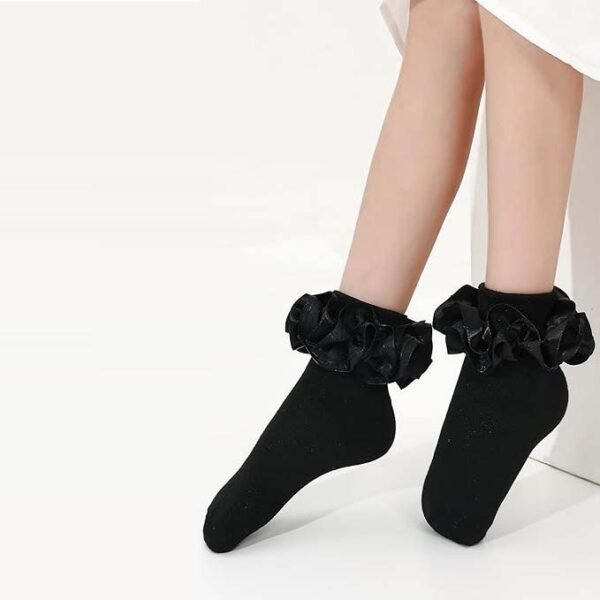 cute double lace socks