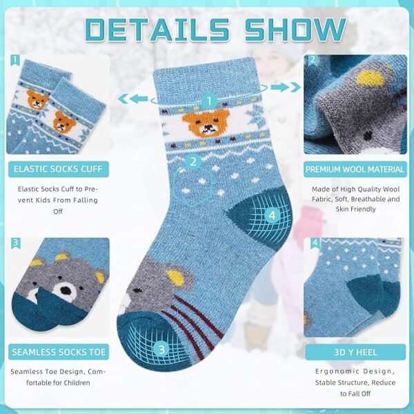 Eocom Kids Wool Socks of Warm, Cozy And Durable - Image 3