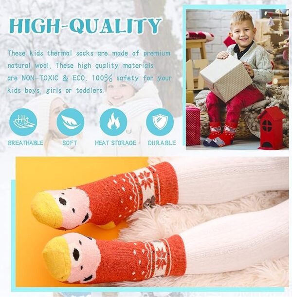 Eocom Kids Wool Socks of Warm, Cozy And Durable - Image 4