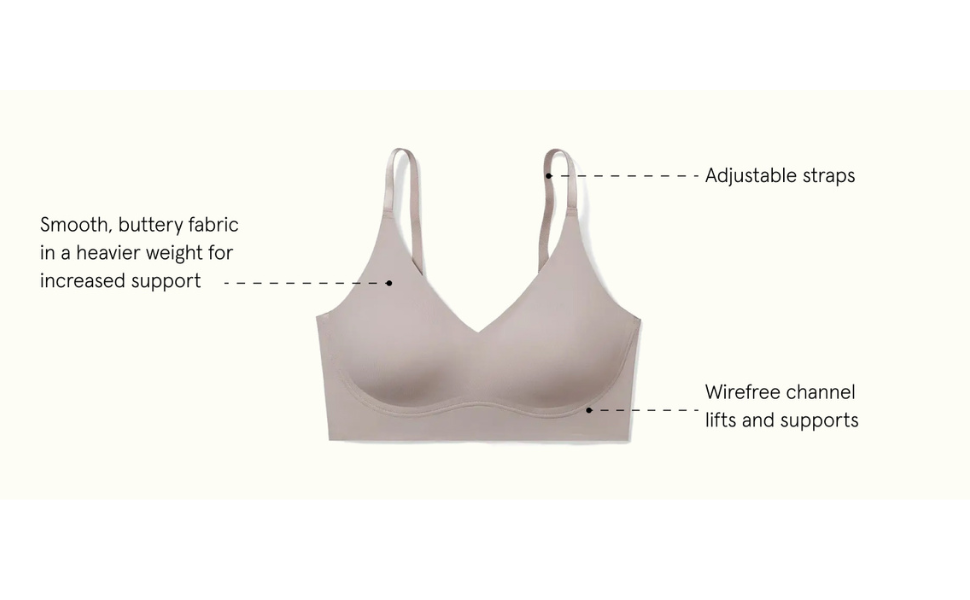 True & Co Women's True Body Adjustable Strap Bra