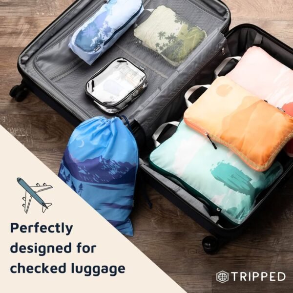 Extra Large Compression Packing Cube Luggage Organizers for Travel 7 Piece Set - Image 2