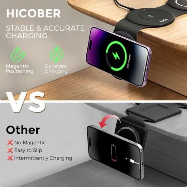 3 in 1 Charging Station for Apple Multiple Devices, Foldable Travel Wireless Charger - Image 4