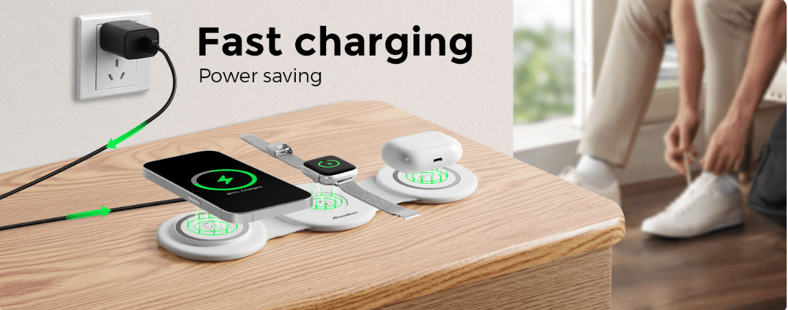 Hicober 3 in 1 Wireless Charging Station for iPhone 15