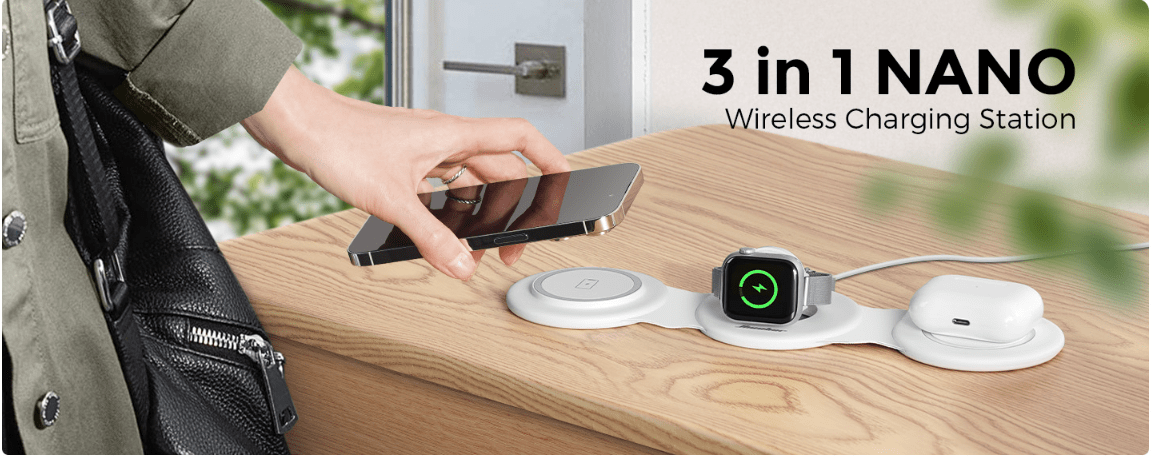 Hicober 3 in 1 Wireless Charging Station for iPhone 15