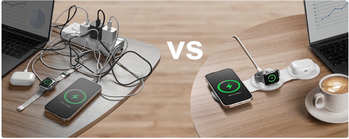 Hicober 3 in 1 Wireless Charging Station for iPhone 15