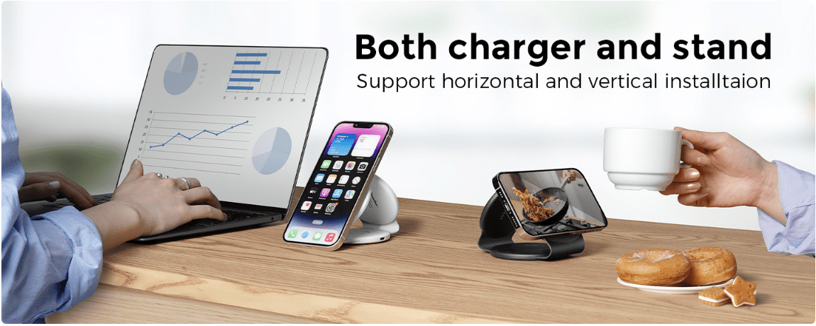 Hicober 3 in 1 Wireless Charging Station for iPhone 15