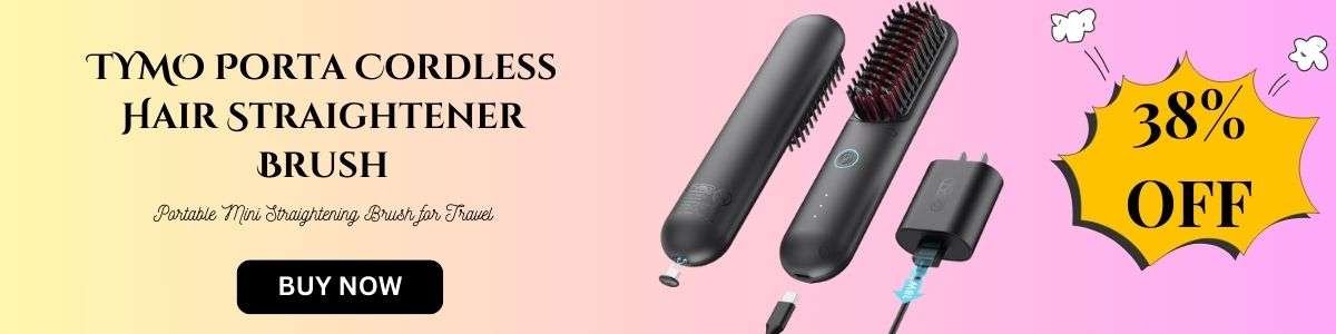 TYMO Porta Cordless Hair Straightener Brush