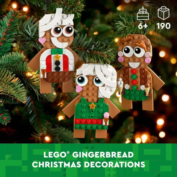 LEGO Gingerbread Ornament Building Set, Perfect Holiday Gift for Kids - Image 2