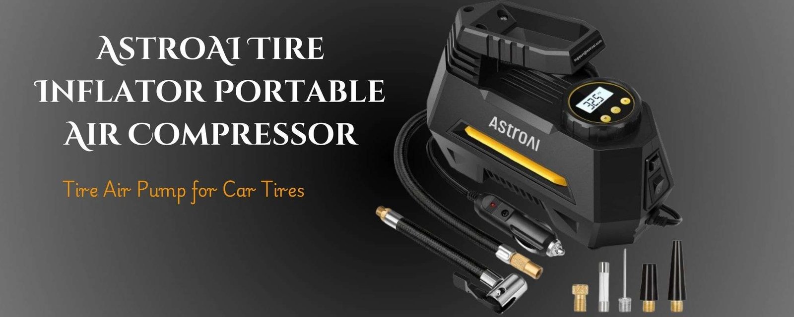 portable tire air pump for car